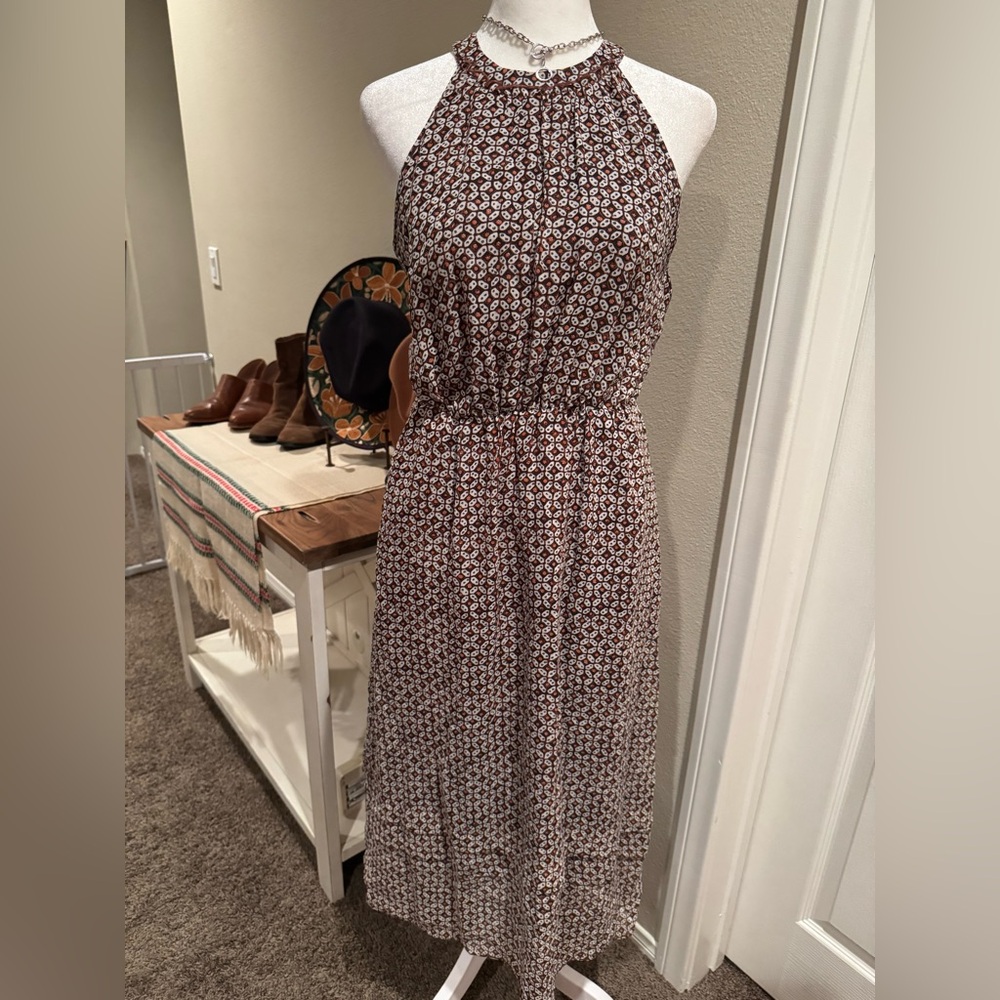 Madewell Silk Diamond Tiered Maxi Dress